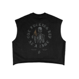 One F-ing Rep French Terry Boxy Crop Tank Top