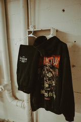 Oversized Vintage Washed Zip Hoodie Sad Voices Phase V