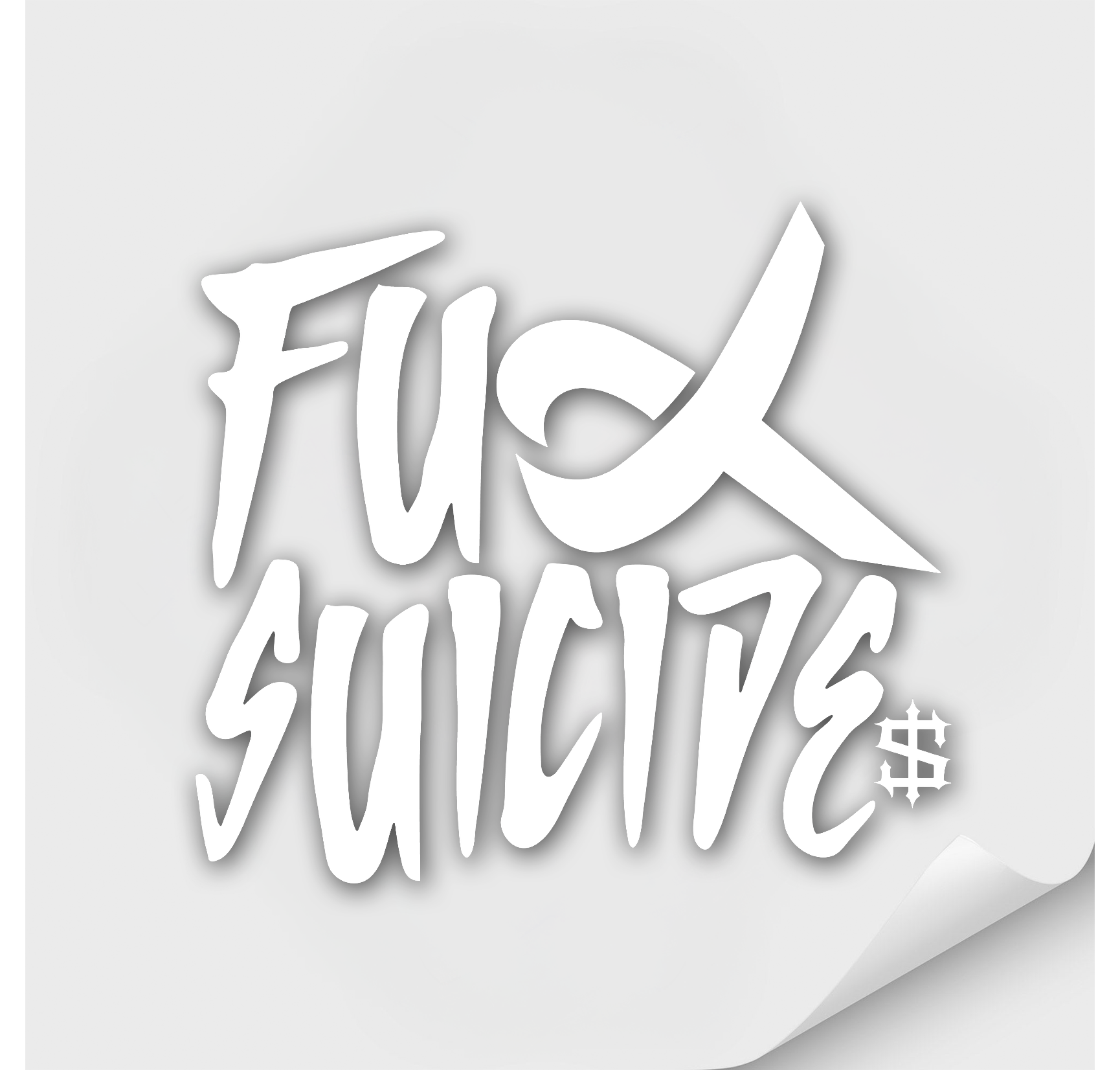 F Suicide Car Sticker