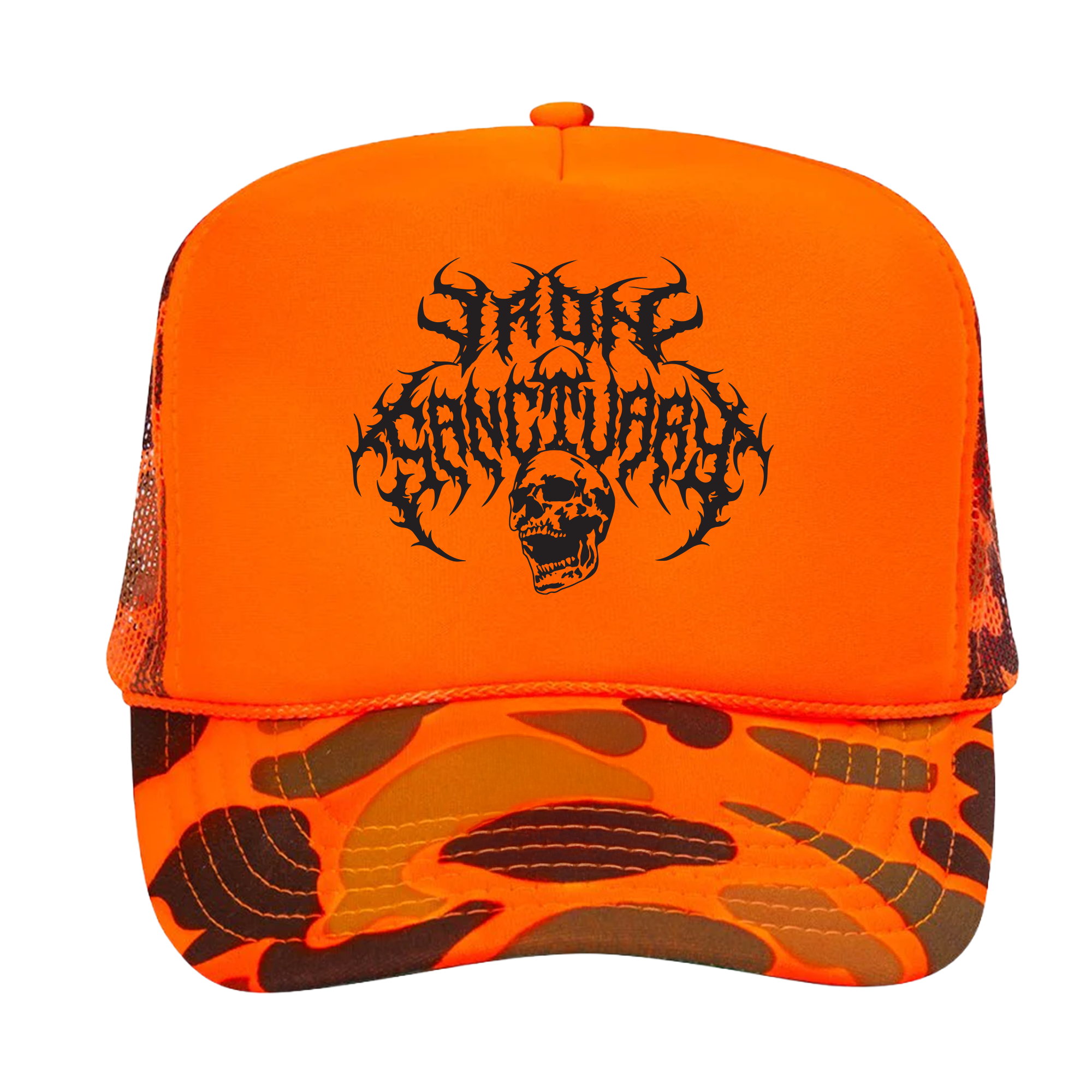 Metal Orange Camo Foam Trucker Snapback