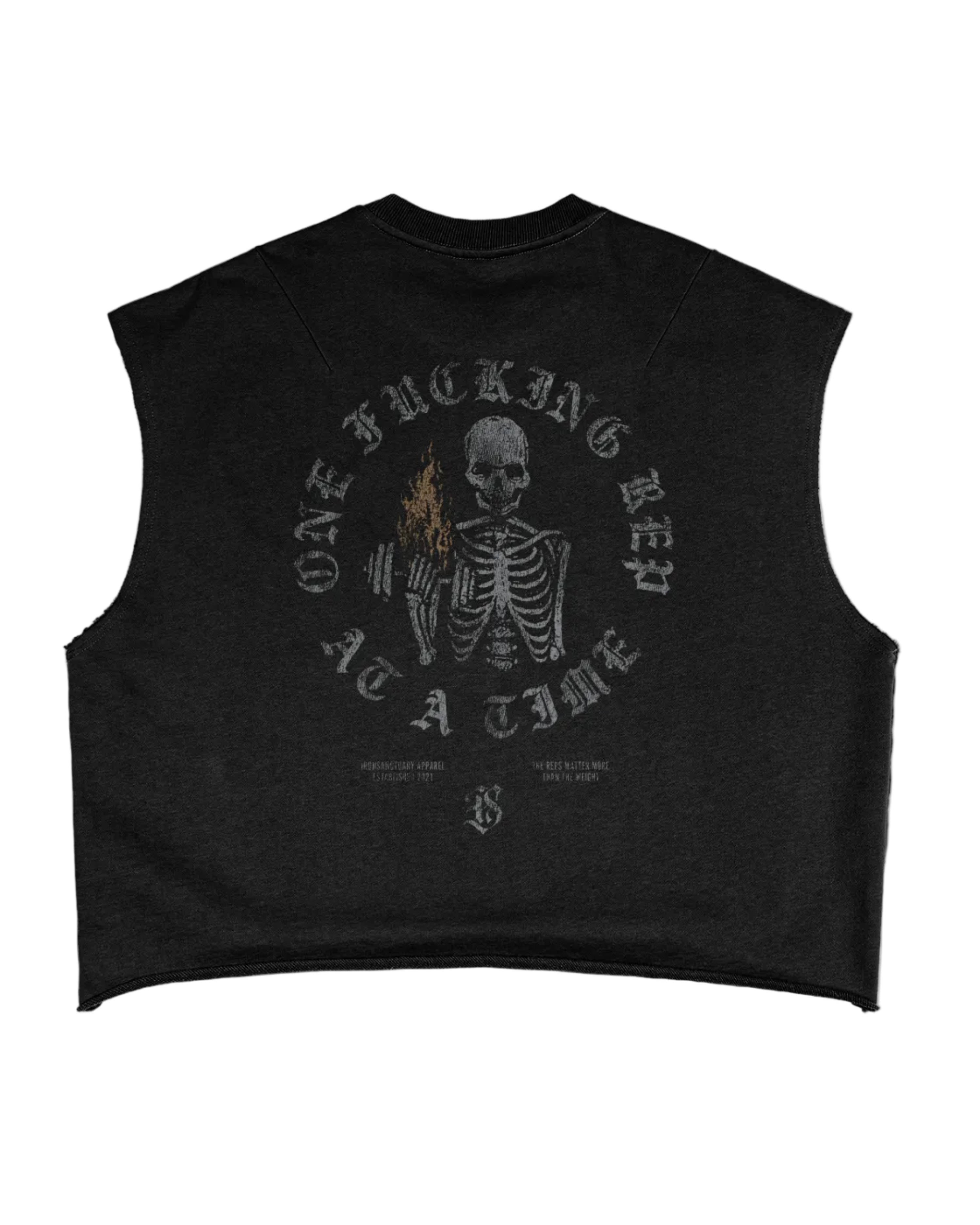 One F-ing Rep Crop Muscle Tee