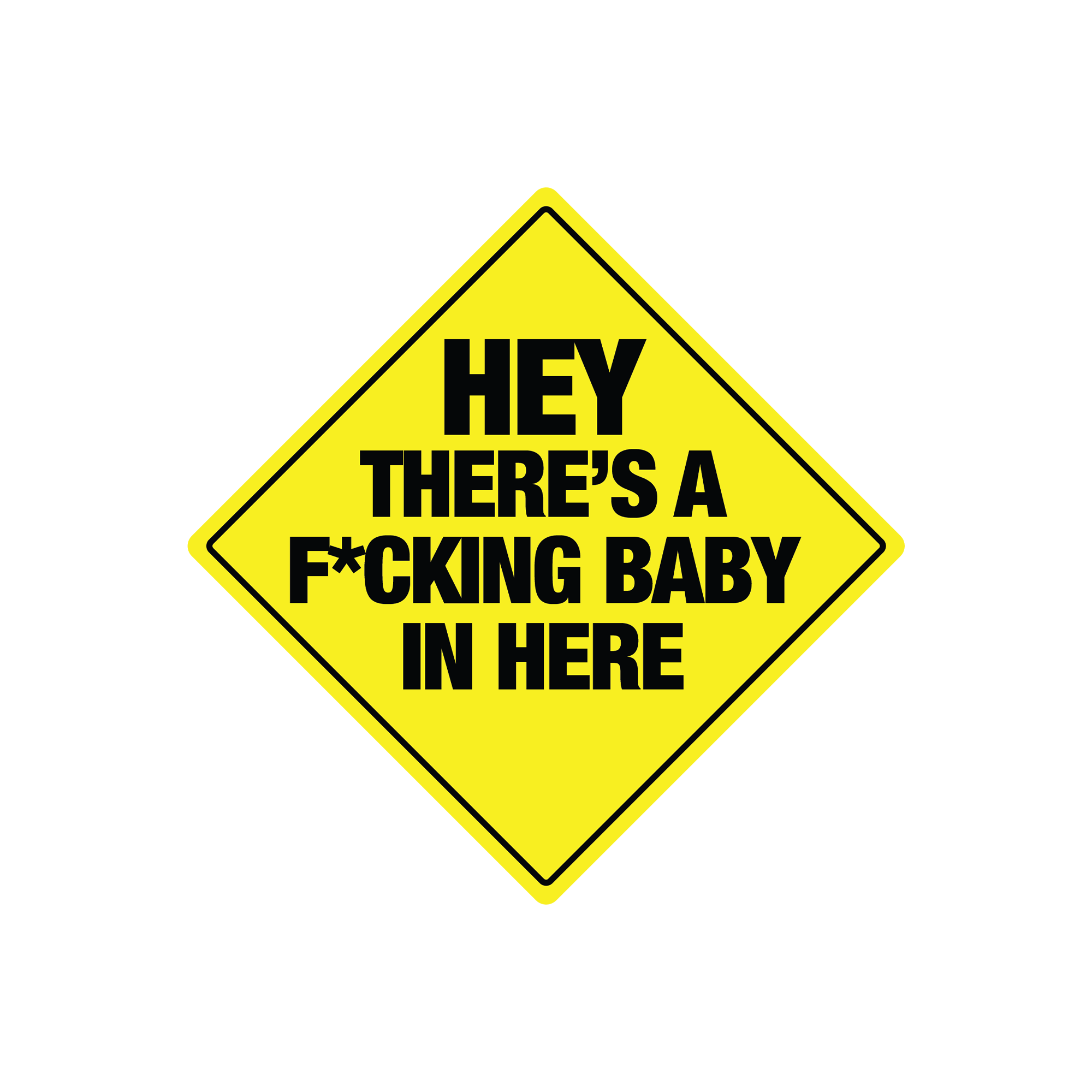 Hey There's A Baby In Here Bumper Sticker
