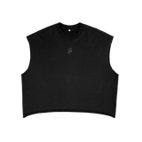 One F-ing Rep French Terry Boxy Crop Tank Top