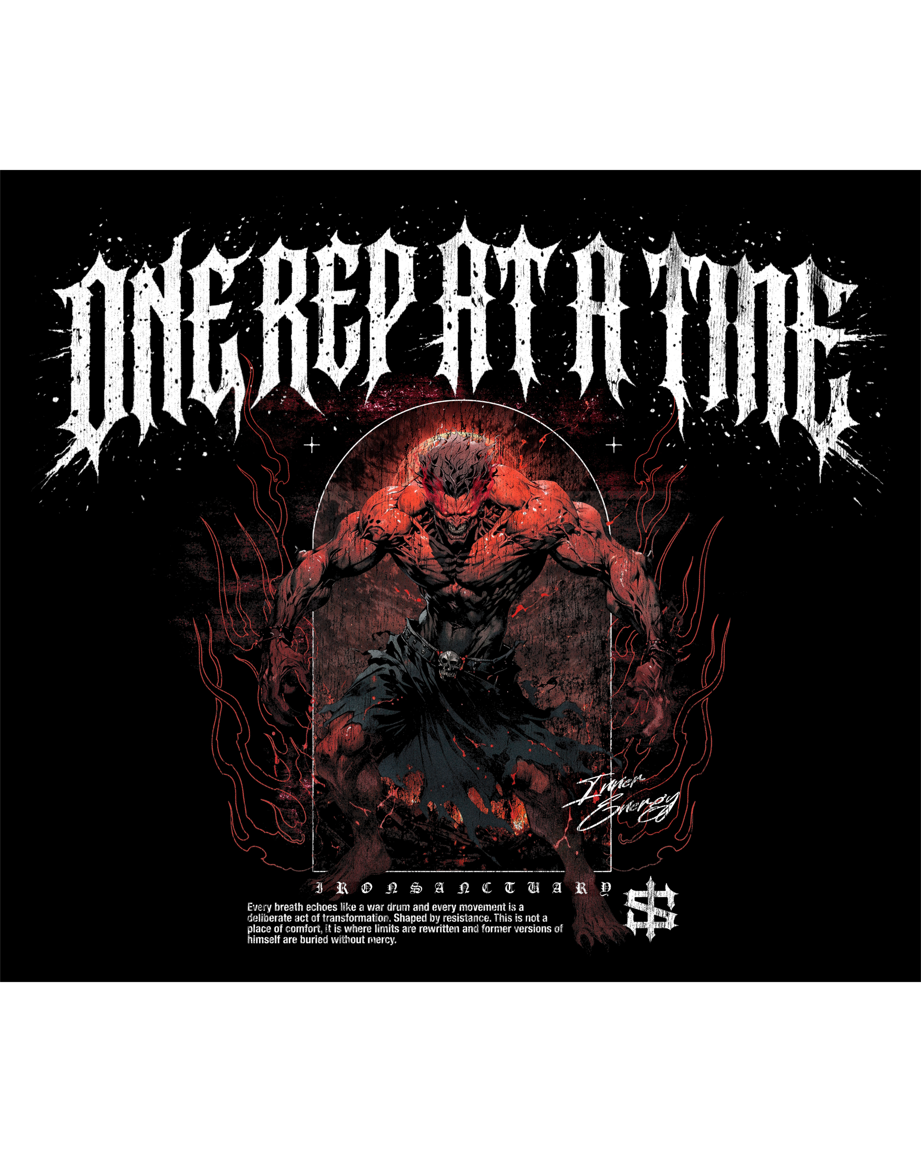Demon one rep at a time sticker
