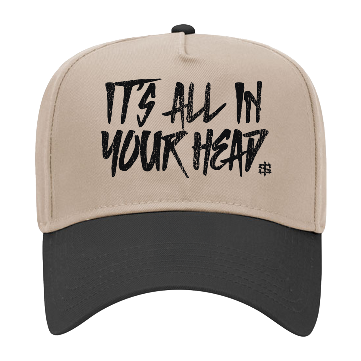 All in Your Head Snapback - Tan / Black