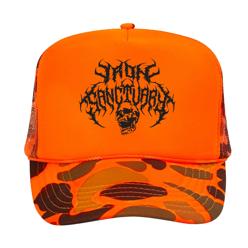Metal Orange Camo Foam Trucker Snapback