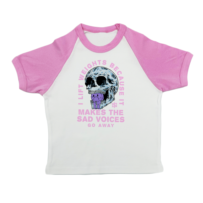 Sad Voices V3 Baby Tee Raglan