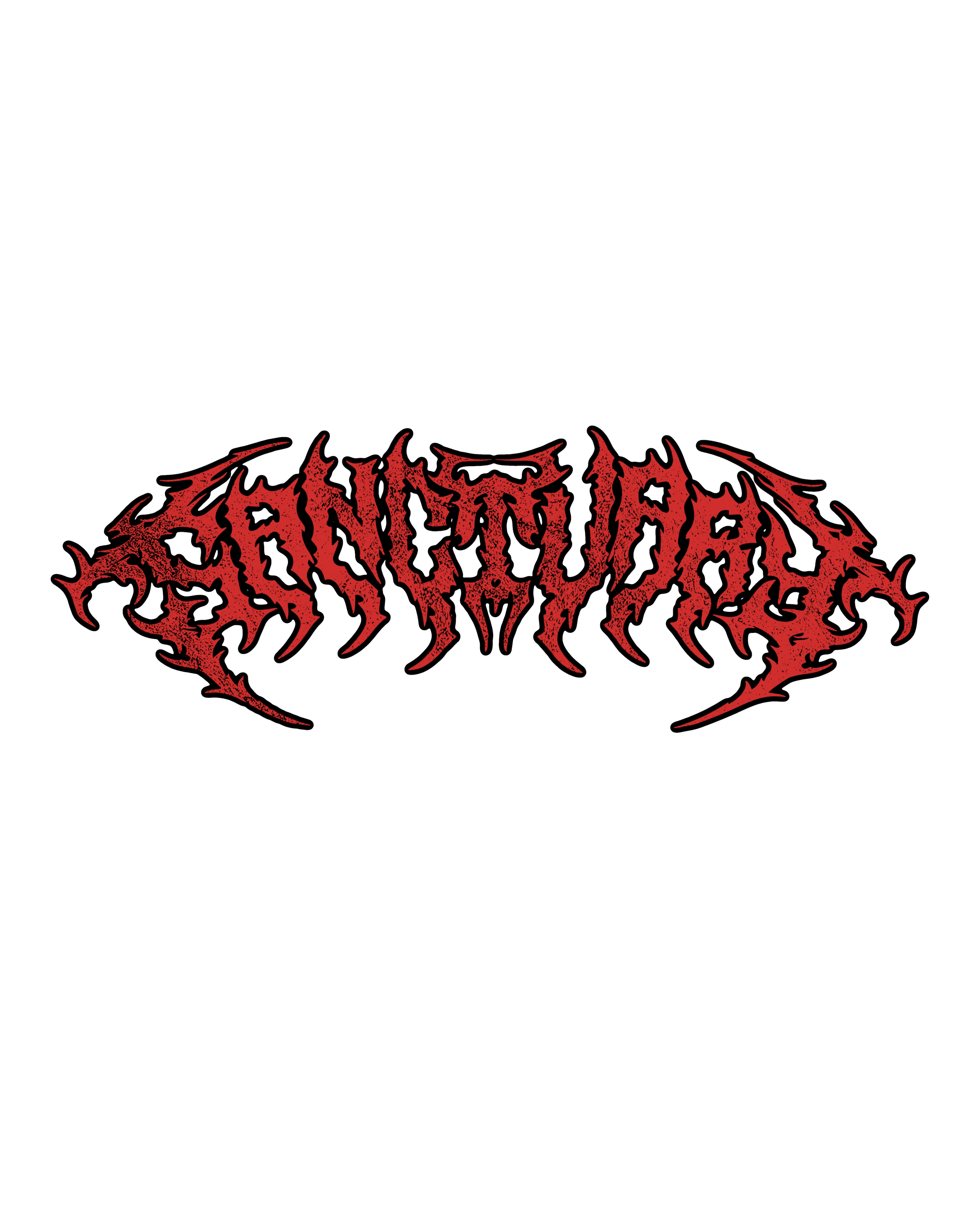 Red metal sanctuary sticker