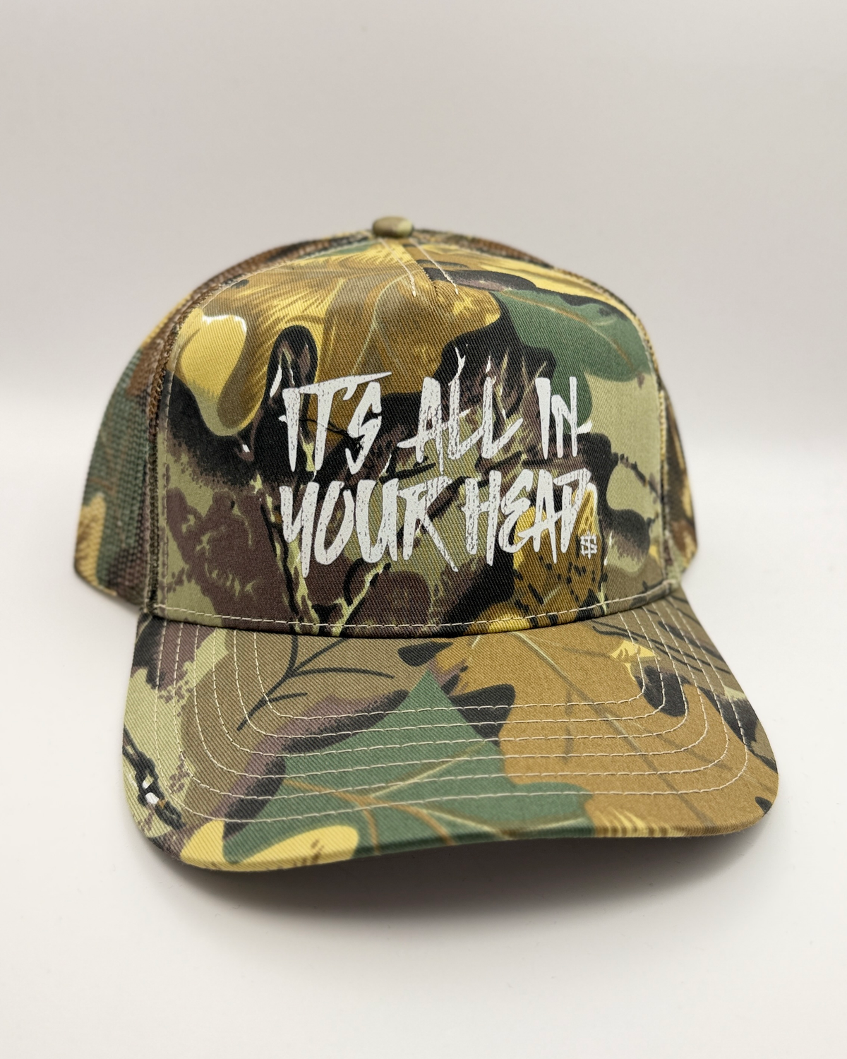All in Your Head Mesh Snapback - Camo, front view