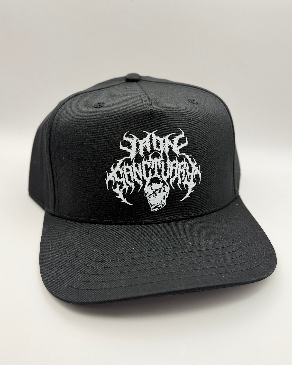 Metal Snapback - Black, front view