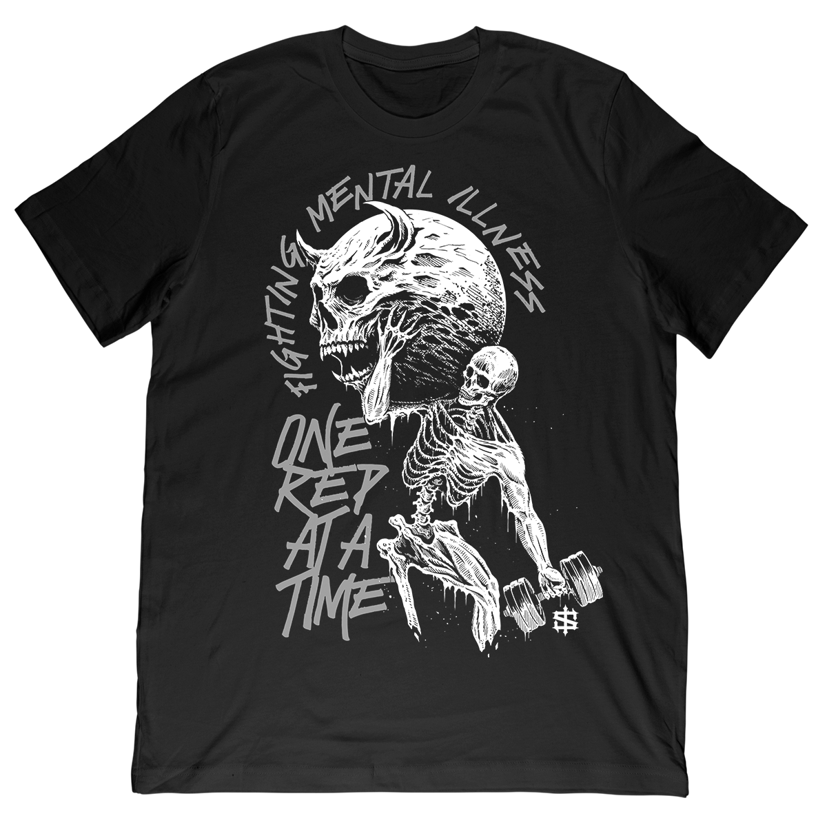 Ball and Dumbbell Tee